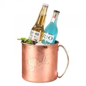 KLP High Quality Hot Sale Portable Metal Wine Cooler Champagne Ice Bucket  Metal