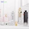L-Zhuang Stock 100pieces Customize Private Labels Square Black Gold Silver Metallic 5ml Lipgloss Wand Brush Tubes