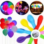 LED Balloon Light Ball Luminous Latex nitrogen Balloons Christmas Halloween Decor Wedding Birthday Party Balloons Supplies