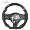 LED Carbon Fiber Steering Wheel for Jaguar F-Pace Suede Perforated Leather Car Steering Wheel