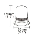 LED emergency amber flashing beacon R10 light magnetic base with cigar plug IP66