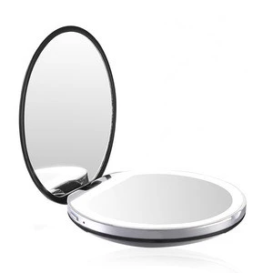 LED Light Up Foldable Pocket Make Up Mirror, Mini Travel Makeup Mirror Cosmetic Mirror