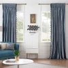 Light Blue Grommet Top High Quality Luxury European Style Fabric Blackout Kitchen Velvet Curtains