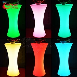 lighted led square bar table&light up bar table