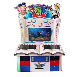 little painter coin operated Fishing Game painting video game machine for sale