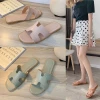Low Price Cheap New Design Casual Fashion Ladies Slippers and Sandals Summer PU Leather Flats Sandals for Women and Ladies