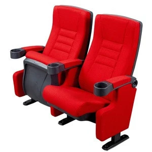 Low Price Cheap Plastic Cover Upholstery Fabric Cinema Armchair Movie Theater Chair Furniture 2008