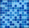 Low price glass mosaic for swimming pool tile dolphin mosaic blue glass tiles