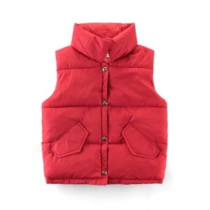 LT- YR226 Child warm button stand collar  style unisex vest waistcoat in stock / OEM Custom