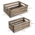 Import Luckywind Set of 2 Vintage Rustic Distressed Gray Wood Nesting Boxes, wooden Storage Crates w/Handles from China