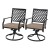 Luxury dining plastic patio Metal swivel dining chair fits Garden Backyard Rocker Chairs