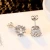 Import Luxury Women AAA Round Cut Cubic Zirconia Crystal Stud Earrings Jewelry Set AAA+ Cubic Zirconia CZ Bridal Jewelry Set from China