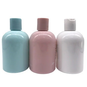 Manufacture Pharmaceutical empty PET 250ml plastic shampoo bottle with disc top lid
