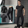 Mens Fitness Suit Gym Wear Men Sports Quick Dry Clothes High Elasticity Breathable Sport Wear Set Compression Gym Wear
