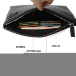 Mens Leather clutch bag 2020 Business Large Capacity Handbag