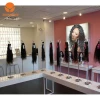 Metal hair extension display rack stand for retail with bottom display table