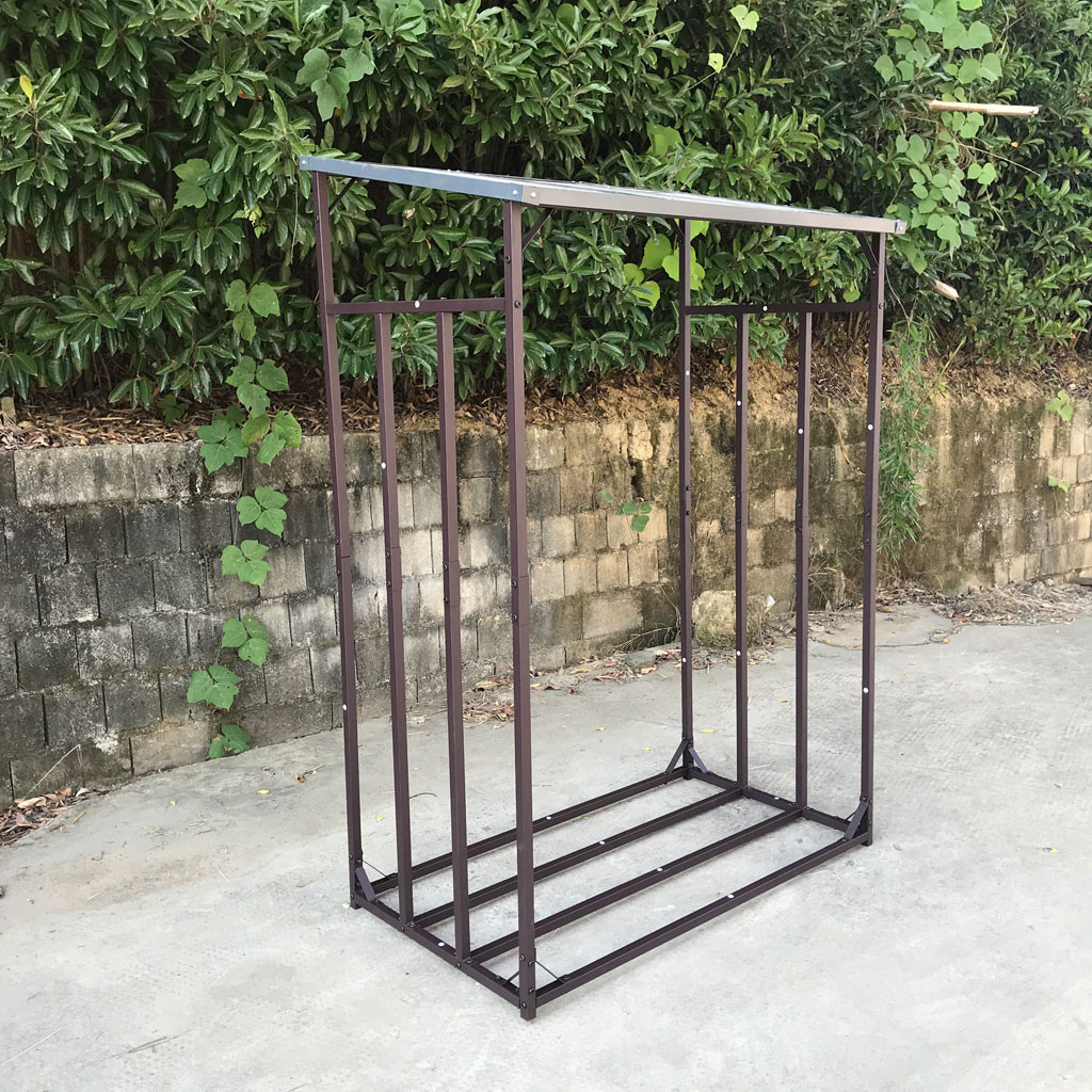 Log Stacking Rack Buy Metal Log Rack Anthracite 130x70xh185cm, Firewood Storage Stacking ...