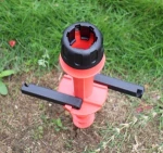 metal plastic screw in fishing garden sun patio golf outdoor beach parasol umbrella stake holder anchor stand base spike