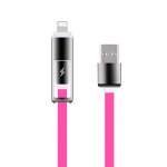 Metal shell 2 in 1 data line USB charging cable vacuum electroplating for ios and micro data cable