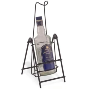 Metal Wire Bottle Holder Display Stand Most demanding Metal Black Bar & Wine Ice Buckets Beverage Tubs bottle holder