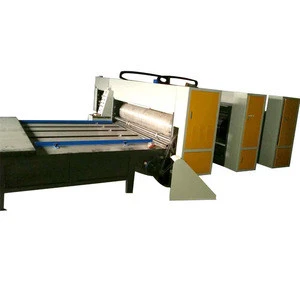 Middle speed automatic semi-automatic corrugated cardboard carton 3 colors flexo printing slotter machine