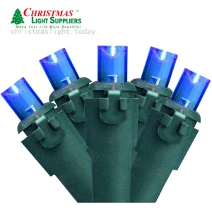 Mini Conical Christmas String Outdoor Street Light Tree Holiday Lighting  Extra Bright Strand Wide Angle 5mm Led Lights