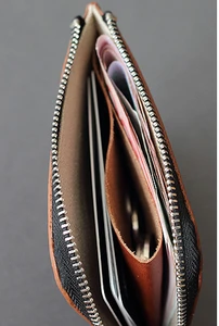 Mini multi-function portable zipper wild leather coin purse