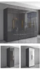Modern 4-Door Bedroom wardrobe with Closet Storage Organizer Furniture and Colour Combination-Modern Design