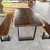 Import Modern home furniture iron wood coffee table set /solid wood pine slab furniture dining table set from China