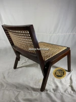 Modern Livingroom Furniture Solid Wooden Rattan Webbing Wicker Modern Lounge Chair