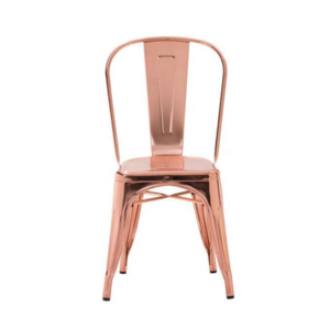 modern luxury industrial style restaurant chairs dining rose gold metal chair