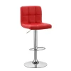 Modern PU faux leather commercial swivel kitchen bar stool