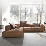 Modern set furniture simple design genuine Nappa leather couch living room sofas