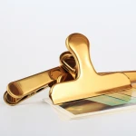 Modern Simple Stainless Steel Chip Clips Gold Metal Air Tight Bag Clip Perfect for Kitchen Office Stationary for Students