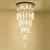 Import Modern style luxury indoor lights gold round plate pendant lamps staircase long hanging crystal chandeliers from China