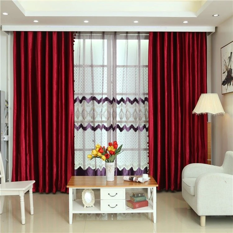 More Colors 100% Polyester Living Room Window Luxury Flame Retardant Blackout Solid Velvet Curtains