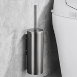 Multi colors Rose gold gun grey customized new detachable holder bathroom toilet bowl brush and holder set stainless steel