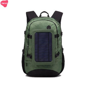 Multi function Designer Whosale USB port Solar Energy Power Travel Bag Smart Backpack