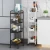 Import Multi-layer floor movable trolley hand cart carbon steel storage rack drawer vegetable and fruit basket kitchen organizer from China