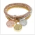Import Multi Layered Colorful Popcorn Crystal Rhinestone Elastic Metal Pendant Charm Bracelet for Women from China