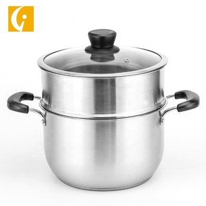 Multi - specification high quality non - magnetic stainless steel double bottom double handle soup steamer