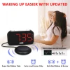 Multifunctional digital alarm clock led big screen clock 7 colors shaking square alarm clock