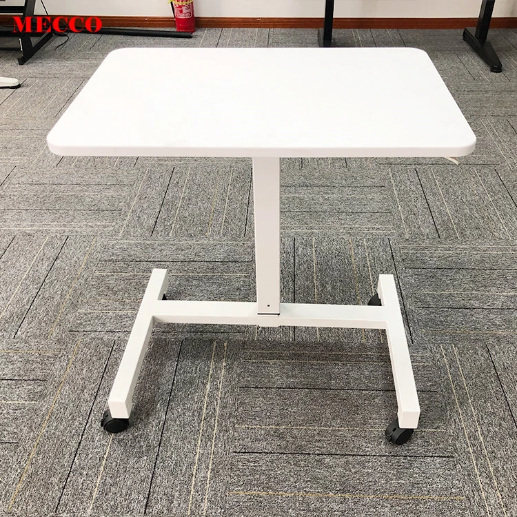 Multifunctional Office Desk Movable Laptop Table With Adjustable Standing Desk Computer Table With Wheel Standing Desk Sit