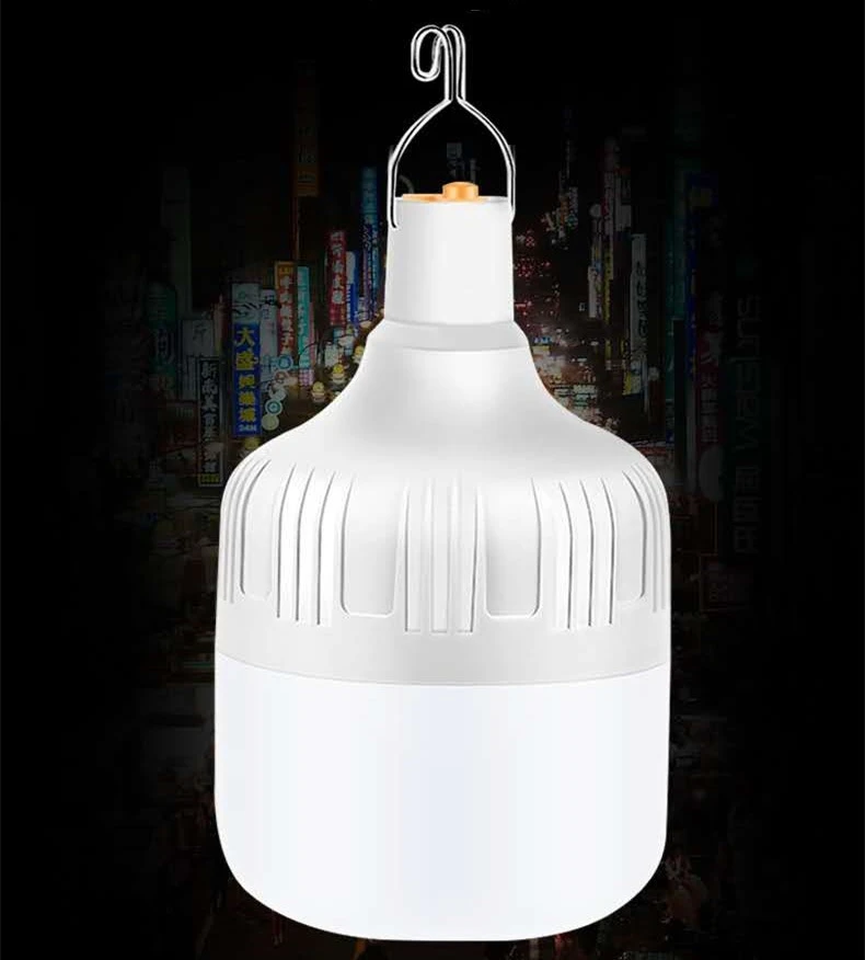 Multifunctional Practical Outside Night Lighting 20w Rechargeable Emergency Light LED Bulb