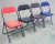Import Multiple colors cushion metal folding chairs manufacturer from China