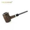 muxiang -  factory direct ebony wood black poker tobacco smoking pipe with Invorine Decor Ring from  xiaoxiong Pipe