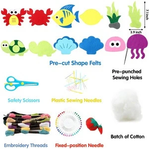 my first educational party supplies decorative hobbies sea ocean animal sew felt arts and crafts sewing kit for kids