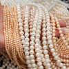 Natural freshwater white pearl pearl necklace bracelet with naked pearls