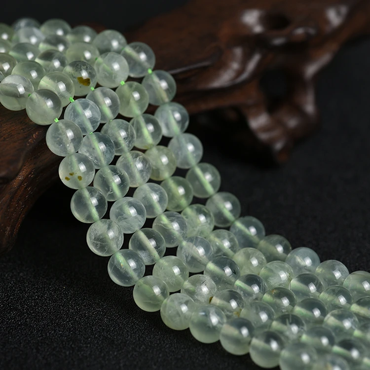 Natural Grape Stone Green Prehnites Quartz A+Fancy Gemstone Round Loose Beads 8/mm 15" Strand For Jewelry Making
