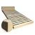 Import Natural Solid Wood Multifunctional Widen Wooden Bed Durable Pine Wood Bed from China